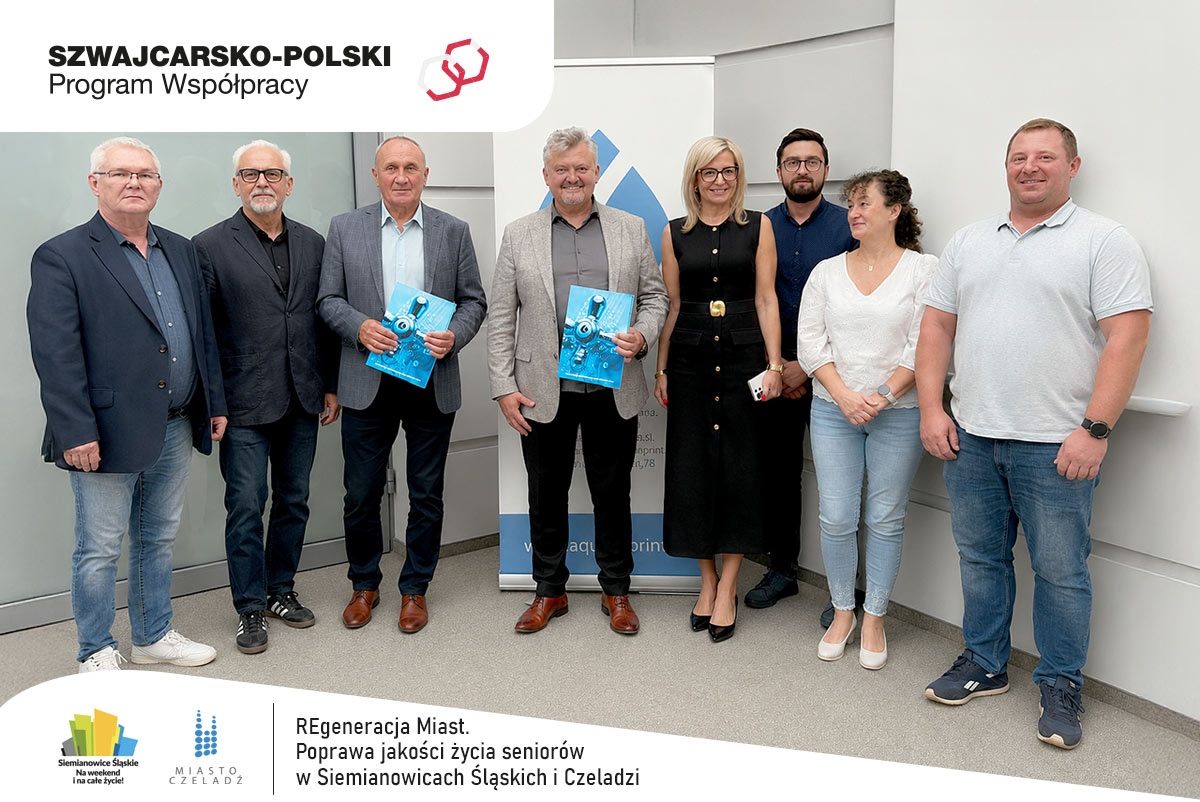 Na zdjęciu, od lewej stoją: Dariusz Šustik, Grzegorz Krowiak, Krzysztof Zawiła, Piotr Komraus, Agnieszka Świaczny, Szymon Korfanty, Agnieszka Walaszczyk, Łukasz Świgoniak.